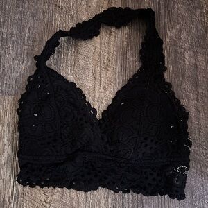 Black lace with padding bralette